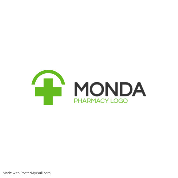 pharmacy icon logo template design green and
