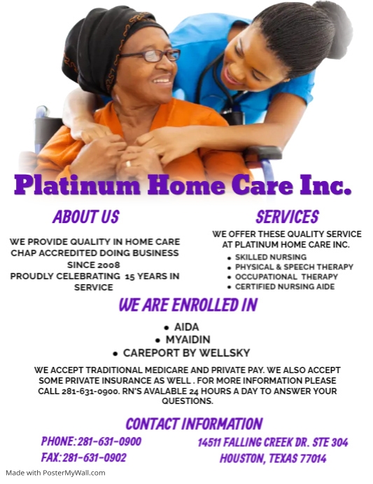 Platinum Home Care Inc. 2 PosterMyWall