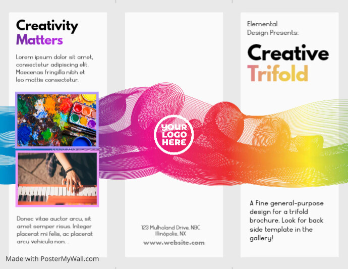 Color Creative Trifold Brochure Front