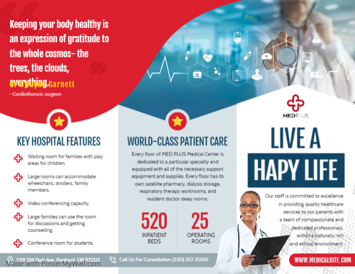 Red Medical Trifold Brochure