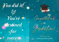A6 printable graduation congratulations card template