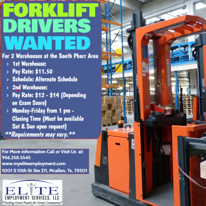 Forklift Drivers Wanted Poster (1) PosterMyWall