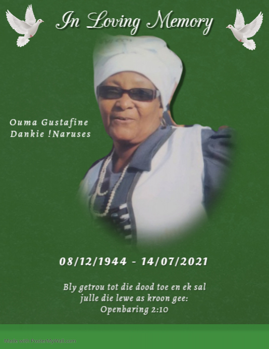 Funeral Announcement PosterMyWall