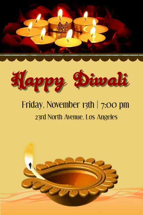Diwali Celebration Template Postermywall