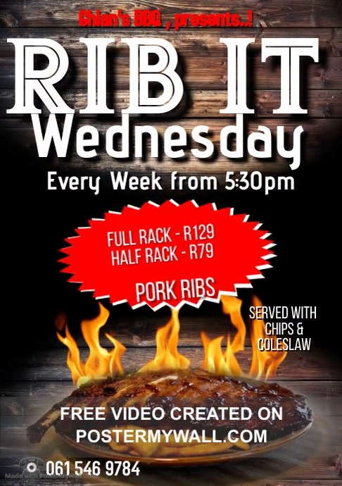 Poster Ribs Copy of Ribs Night | PosterMyWall