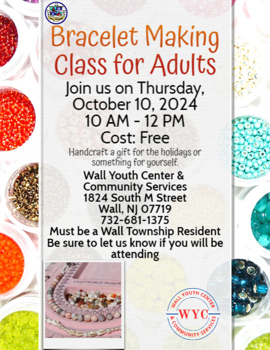 Beading Basics Jewelry Class Flyer Ad template