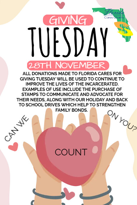 Giving Tuesday Pink Poster template