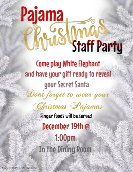 Staff Christmas party PosterMyWall