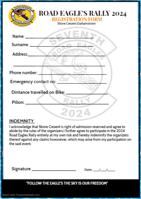 Registration Form PosterMyWall