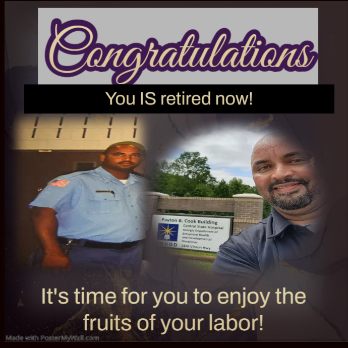 Retirement Poster template