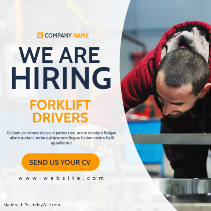 we are hiring forklift drivers advertising in