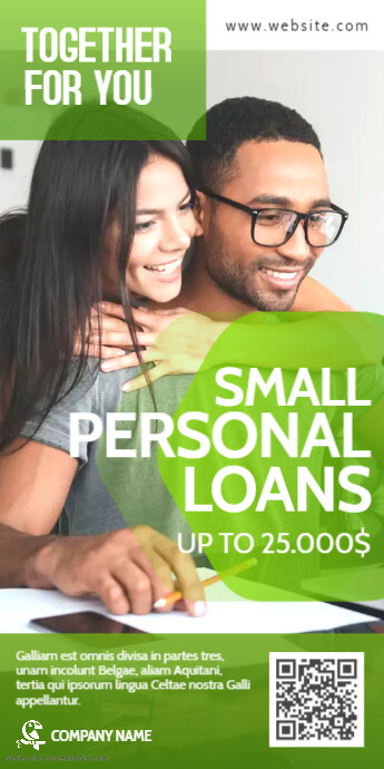 roll up banner small personal loans advertise