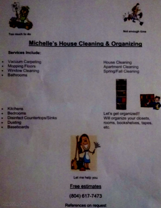 Michelle's House Cleaning PosterMyWall