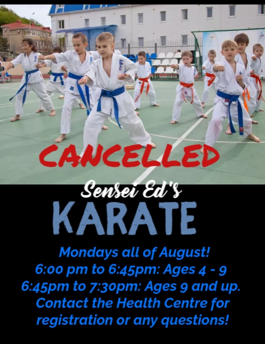 R. Finished August Karate | PosterMyWall
