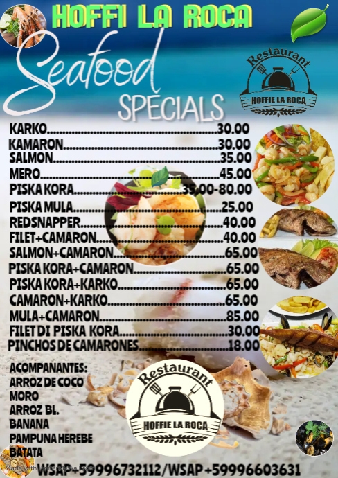 Ocean Background Seafood Menu Design | PosterMyWall