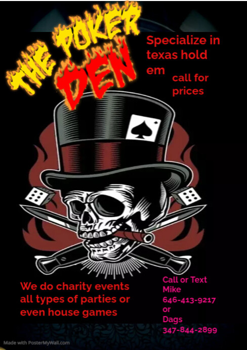 poker night A4 template