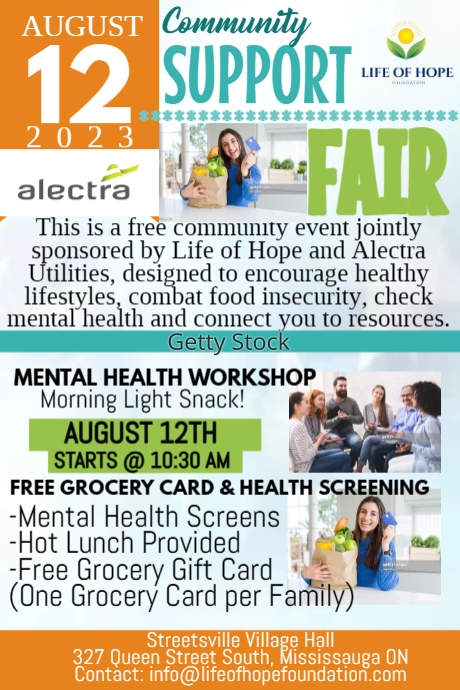 Community Support Fair Poster template