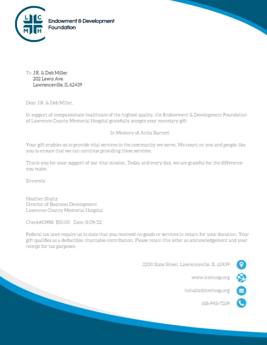 Copy of E&D Foundation Donation D miller | PosterMyWall