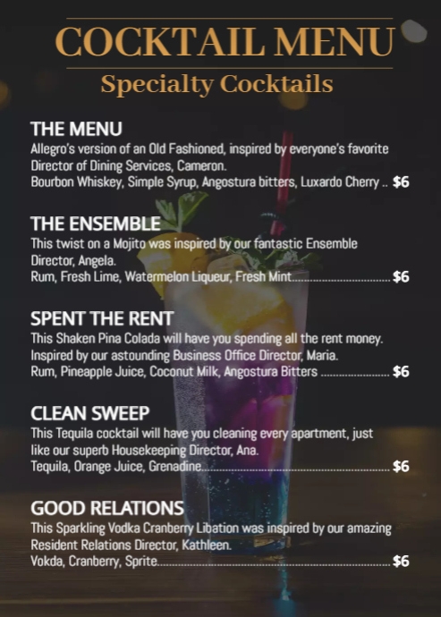 Cocktail Menu III (2) | PosterMyWall