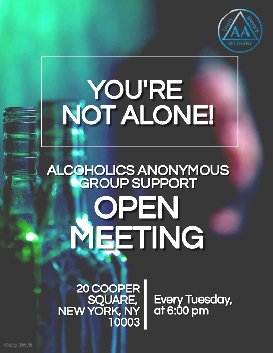 AA GROUP SUPPORT FLYER, GROUP SUPPORT POSTER Template | PosterMyWall