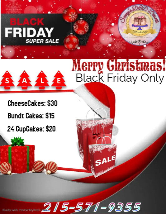 Christmas Black Friday Super Sale Template PosterMyWall