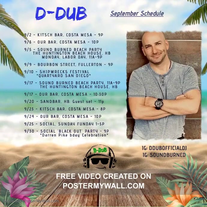 DuBs Schedule | PosterMyWall