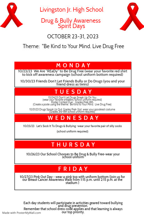 Red Ribbon week Flyer Design Template | PosterMyWall
