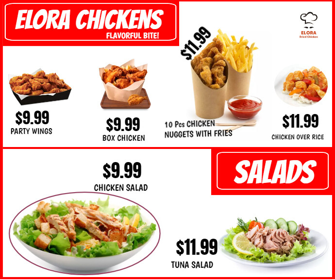 Add Chicken Menu Chicken Menu | PosterMyWall