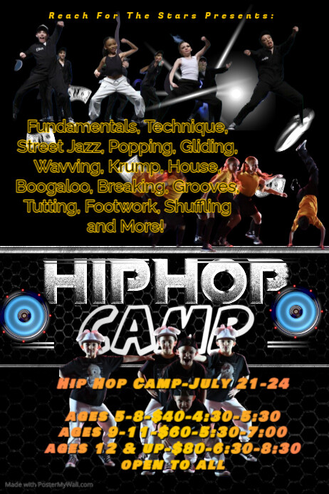 Hip-hop Saturday party Flyer Poster template