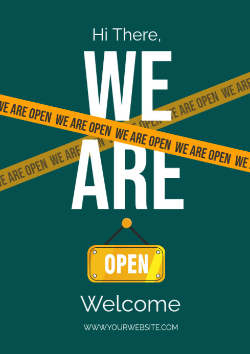 We are open A3 template