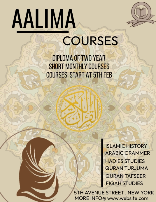 Aalima courses islamic template PosterMyWall
