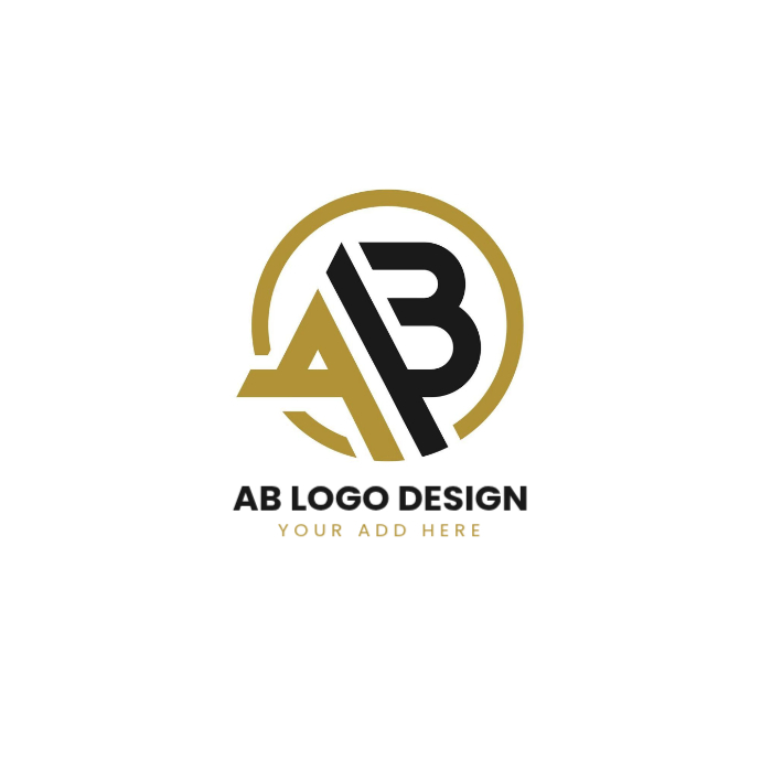 AB LETTER MONOGRAM LOGO DESIGN Template | PosterMyWall