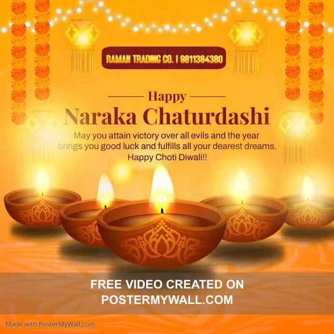 Naraka Chaturdashi Best Wishes Post Template | PosterMyWall