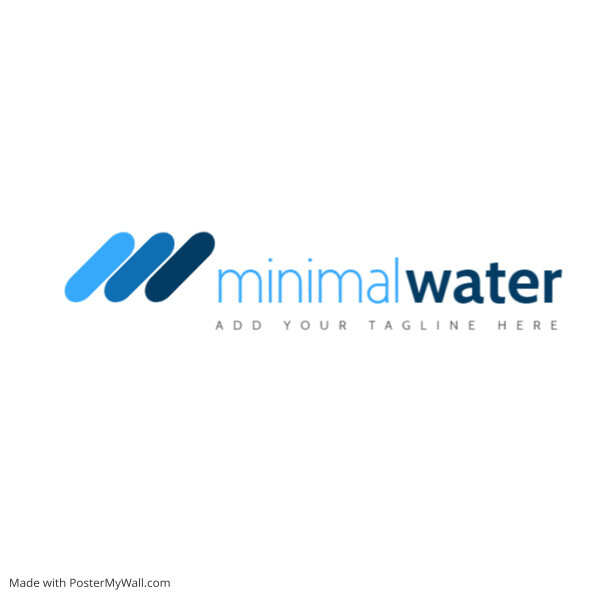 minimal water icon logo template design