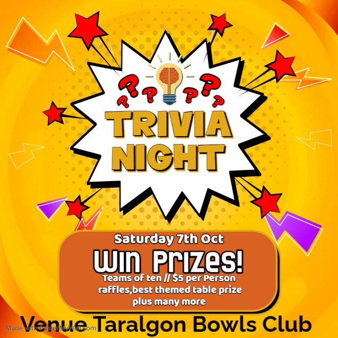 Trivia Night Template PosterMyWall
