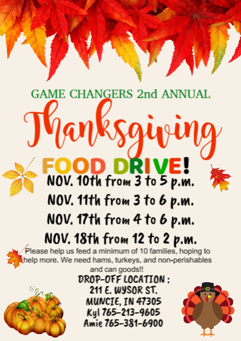 Thanksgiving Food Drive Invitation | PosterMyWall