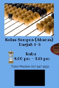 Abacus Class For Childen Poster template