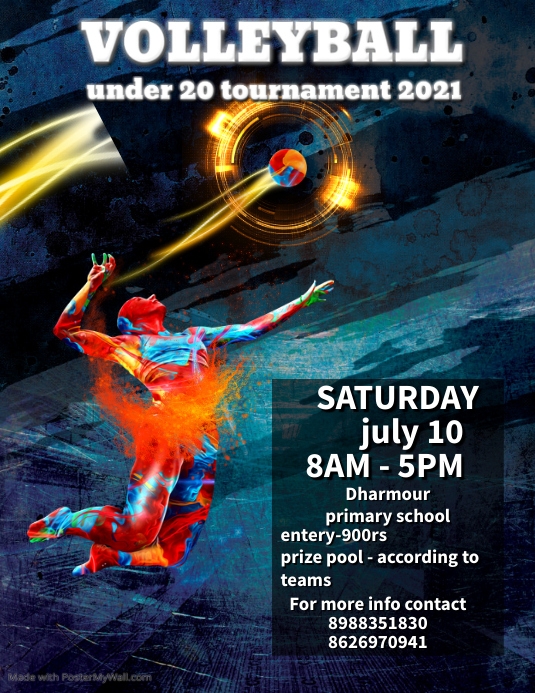 Copy of Volleyball tournament template | PosterMyWall