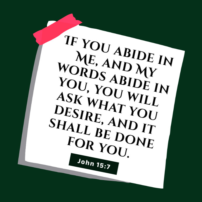 Abide in me - Bible verse Template | PosterMyWall