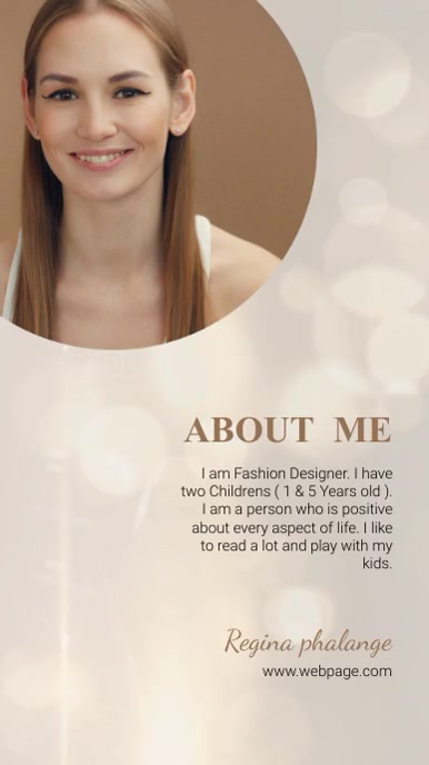 about me Instagram Reel template | PosterMyWall