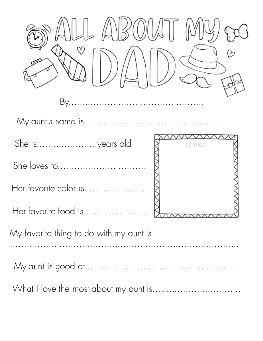 About My Dad coloring editable Template | PosterMyWall