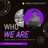 Czarny Creative Studio Promotion Wpis na Instagrama Template - Page 1