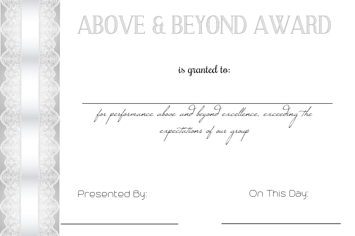 Above And Beyond Award Template PosterMyWall Above And Beyond Award Template PosterMyWall