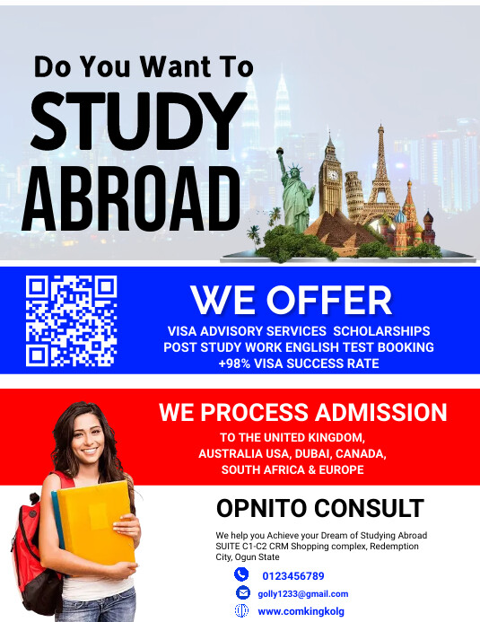 abroad study flyer Template | PosterMyWall