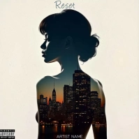 Abstract Abstract Woman, City , Silhouette, R&b, Hip Hop, Love Song Album Cover (1) Album Cover template