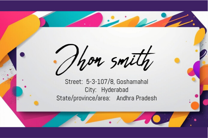 Abstract Address Label Templates Label | PosterMyWall