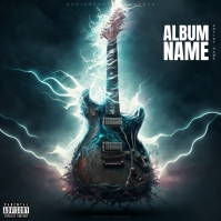 Abstract Album Cover Design guitar album art Template | PosterMyWall