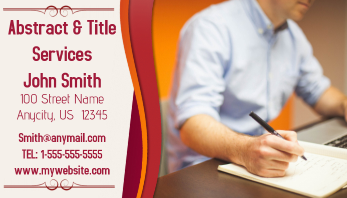 Abstract And Title Business Card Template Postermywall