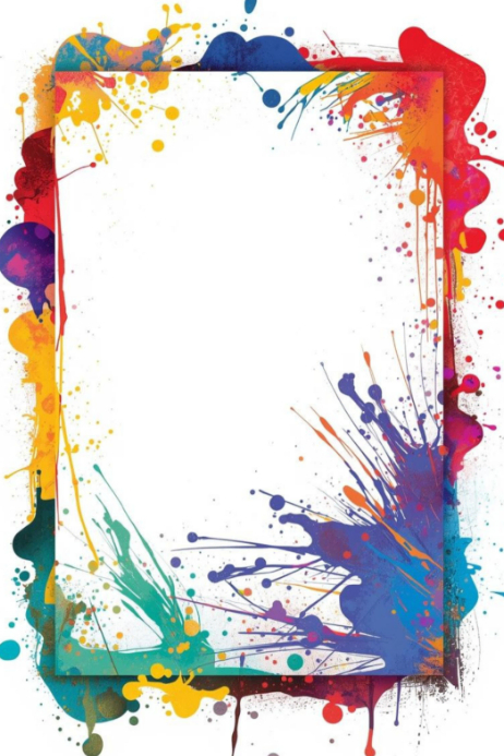 Modèle Abstract Artistic Frame Design | Colour Splash Frame Design ...