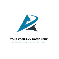Abstract Blue And Black Company Logo/ initials A letter/A alphabet/buisness/shop/icon/symbol/vector template